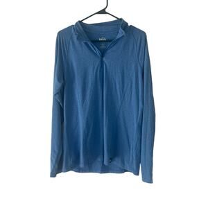 REI Coop Women's Size Large Blue‎ Half Zip Long Sleeve Pull Over Top